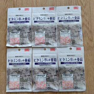 ビタミンB12＋亜鉛 サプリメント 6袋 日本製