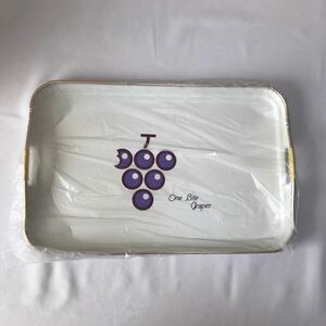 [ unused ] tray O-Bon gray p grape retro 