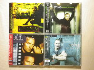 『Sting 国内盤帯付アルバム4枚セット』(Ten Summoner’s Tales,Brand New Day,At The Movies,All This Time,UKロック,The Police)