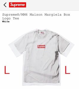 Supreme x MM6 Maison Margiela Box Logo Tee White L メゾン マルジェラ Tシャツ
