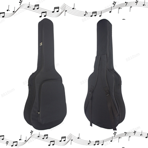 ギターケース ソフトケース ギグバッグ 黒 ギターバッグ 軽量 アコースティックギター 大容量 ポケット付き アコギ ブラック リュック型