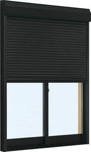 アルミサッシ YKK フレミング シャッター付 引違い窓 W1820×H2230 （17822） 複層