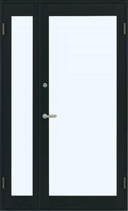アルミサッシ YKK 店舗ドア 7TD W1235×H2018 親子 複層 ドアクローザー付