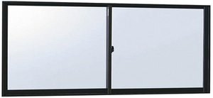 アルミサッシ YKK フレミング 半外付 引違い窓 W1235×H570 （11905）単板