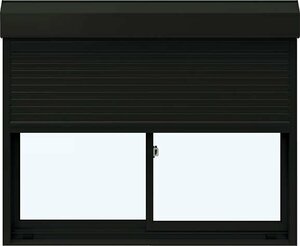 アルミサッシ YKK フレミング シャッター付 引違い窓 W1235×H970 （11909） 複層