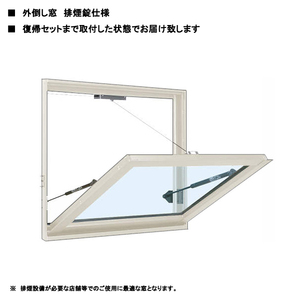 アルミサッシ YKK 装飾窓 フレミングＪ 外倒し窓 排煙錠仕様 W730×H770 （06907）　複層