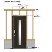 アルミサッシ トステム (ＬＩＸＩＬ) 玄関ドア クリエラR 半外付 片開き 15型 W818×H1917　_画像5