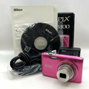 1円～/Nikon/ニコン/COOLPIX/クールピクス/S3100/箱・付属品付/デジタルカメラ/デジカメ/シャッターOK/通電確認済/ジャンク/HM052の画像1