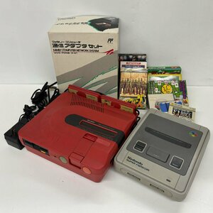 1円～/スーパーファミコン/ツインファミコン/カセット/通信アダプターセット/etc.../11点/まとめ/レトロ/ゲーム/本体/ソフト/ジャンク/W046