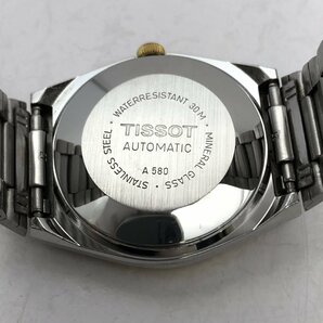 1円～/TISSOT/ティソ/SEASTAR/シースター/A580/3針/デイデイト/ゴールド文字盤/石付/自動巻/メンズ腕時計/稼動品/ジャンク/T111の画像8