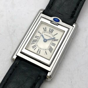 1円～/Cartier/カルティエ/タンク/バスキュラント/2386/2針/ローマン/シルバーカラー/純正尾錠/クォーツ/レディース腕時計/ジャンク/T154