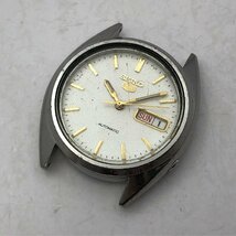 1円～/SEIKO/セイコー/5/ファイブ/7S26-3040/3針/デイデイト/シルバーカラー/ラウンド/自動巻/メンズ腕時計/稼動品/ジャンク/T161_画像1