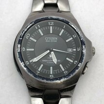 1円～/CITIZEN/シチズン/ATTESA/アテッサ/Eco-Drive/エコドライブ/A412-T003265Y/3針/デイト/チタン/メンズ腕時計/稼動品/ジャンク/T176_画像2