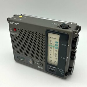 SONY/ソニー/ICF-B100/FM/AM RADIO/2-BAND/2バンド/防災/ラジオ/オーディオ機器/動作確認済/難あり/ジャンク/W091の画像1