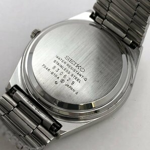 SEIKO/セイコー/TYPE/タイプ/Ⅱ/7546-810A/3針/デイデイト/白文字盤/シルバーカラー/ラウンド/クォーツ/メンズ腕時計/ジャンク/T200の画像8