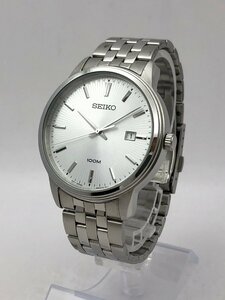 1円～/SEIKO/セイコー/6N42-00G0/3針/デイト/シルバー文字盤/シルバーカラー/100M/ラウンド/クォーツ/メンズ腕時計/稼動品/ジャンク/T137