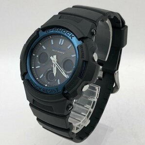 1円～/CASIO/カシオ/G-SHOCK/Gショック/AWG-M100A/MULTI BAND 6/SHOCK RESIST/デジアナ/タフソーラー/メンズ腕時計/稼動品/ジャンク/T198の画像1