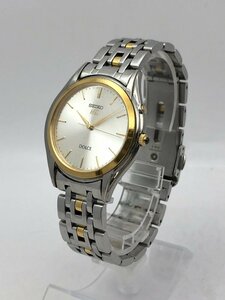 1 jpy ~/SEIKO/ Seiko /DOLCE/ Dolce /AGS/4M21-0A70/ 3 hands / silver face / combination color / round / men's wristwatch / Junk /T215