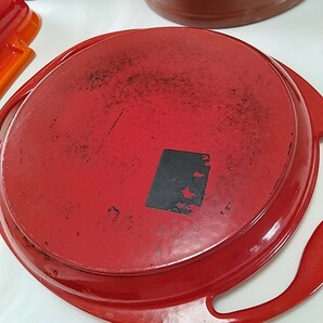 【1円〜】ルクルーゼ LE CREUSET ココット 両手鍋 鍋 片手鍋 新光 チーズフォンデュ オーバル グリルパン グラタン皿 まとめの画像8