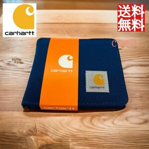 ラスト1点　Carhartt　財布　 二つ折り　ロゴ　ネイビー　箱付き