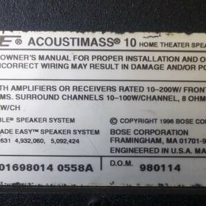 ☆BOSE ACOUSTIMASS 10 HOME THEATER SPEAKER SYSTEM ジャンク☆の画像9
