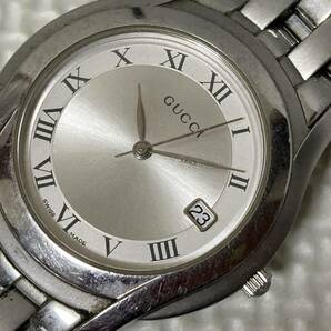 GUCCI グッチ 5500M メンズ腕時計 デイト ローマン クォーツ オリジナルブレスの画像1