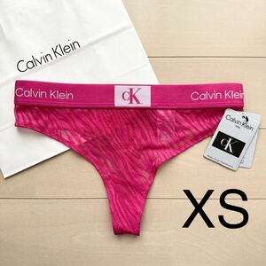 Calvin Klein カルバンクライン 下着 ショーツ タンガ Tバック パンツ XS S ピンク アニマル柄 blackpink jennie ジェニー ランジェリー