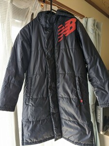 * New balance NEW BALANCE bench coat for children 140 navy long coat beautiful goods *