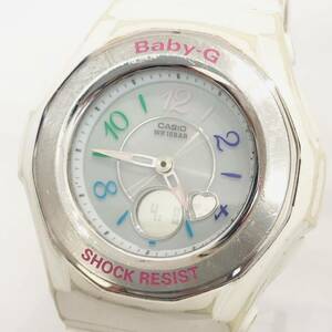 1円 稼働品 CASIO カシオ Baby-G ベビー G レディース 腕時計 BGA-1020 電波 ソーラー 白