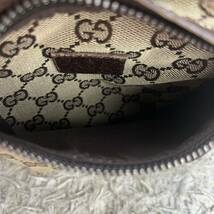 1円 ■良品■ GUCCI グッチ 28566 002059 GGキャンバス ウエストポーチ ボディバッグ レディース ベージュ系 _画像8