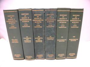 E4S foreign book History of magic & experimental science Lynn thorndike all 8 pcs. middle 1,5 volume missing 6 pcs. set 