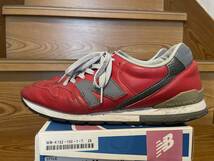 NB NEW BALANCE EYE JUNYA WATANABE comme des garcons MAN ジュンヤマン 996 US10 28.0cm レザー 赤 RED/991 990 993 992_画像2