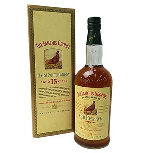 【格安】1,000円～ THE FAMOUS GROUSE フェイマスグラウス 15年 スコッチ ウイスキー 元箱付き 750ml 43%【未開栓】[M4856] 