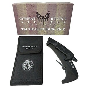 【格安】1,000円～ COMBAT READY コンバットレディ タクティカルピック 折りたたみナイフ CBR343 シース ハンティング [M4979]