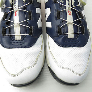 【格安】1,000円～ NEW BALANCE ニューバランス UGBS574X スパイクレス ゴルフシューズ ホワイト系 サイズ27 メンズ [M5022]の画像3