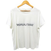 【格安】1,000円～ SAINT LAURENT PARIS サンローランパリ 半袖Tシャツ ロゴ ホワイト系 [M5068]_画像1