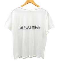 【格安】1,000円～ SAINT LAURENT PARIS サンローランパリ 半袖Tシャツ ロゴ ホワイト系 [M5068]_画像2
