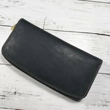 RiDo LeatherWorks【プエブロ】ラウンドファスナーウォレット　ロング★ブラック×マルチカラー　長財布　ハンドメイド_画像3