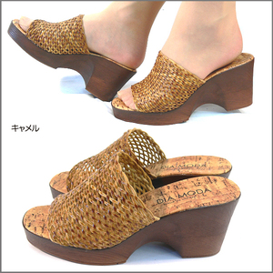40lk free shipping sandals lady's thickness bottom ..... heel .... made in Japan ethnic sandals mesh sandals summer pain . not 