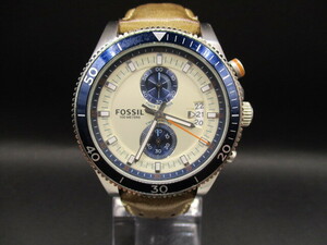 中古腕時計340【FOSSIL】 CH2951 電池交換済 フォッシル クォーツ アナログ デイト