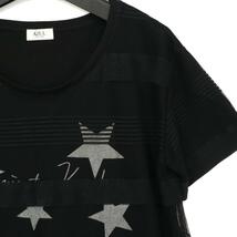 アズールテウベ　Tシャツ　半袖　黒　星柄　M　F00194_画像3