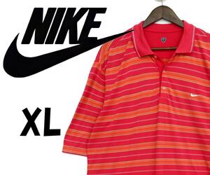 ナイキゴルフ　ポロシャツ　赤/オレンジ　XL　F00108