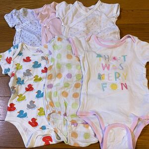 baiya6070ロンパース半袖キャスキッドソン肌着春夏まとめ売りユニクロH&M ボディスーツ 女の子 ベビーキャスキッズ