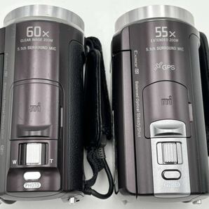 ⑧ 通電OK SONY HDR-PJ540 60× 30× Optical 1.8/1.9-57 HDR-CX430 55× Sony Lens G WIDE 9.2 8.2 MEGA PIXELS ソニー デジカメ 現状品の画像10