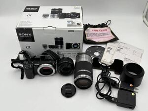 ⑬ 通電OK SONY NEX-5T α 16-50mm 55-210mm 4.5-6.3 3.5-5.6 ミラーレス一眼カメラ ソニー ジャンク扱