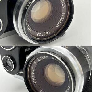 ② OLYMPUS PEN F 1:1.8 f=38mm F.Zuiko Auto-S Kenko L40 C 1:35 f=100mm E.Zuiko Auto-T オリンパス フィルムカメラ 現状品の画像6