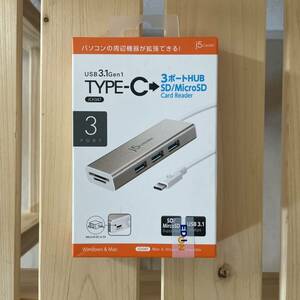 USB3.1Gen1 TYPE-C 3ポートHUB SD/MicroSD