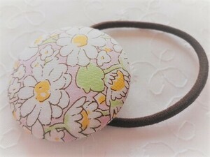 *ハンドメイド*リバティ*アリスW/ベビーピンク*アリスW*３８ｍｍ*ヘアゴム*