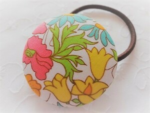 *ハンドメイド*リバティ*Poppy&Daisy/カラフル*ポピー＆デイジー*３８ｍｍ*ヘアゴム*