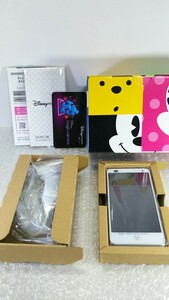 Softbank 京セラ Disney mobile DM015K クラシックホワイト 本体 白ロム ほぼ新品 027870